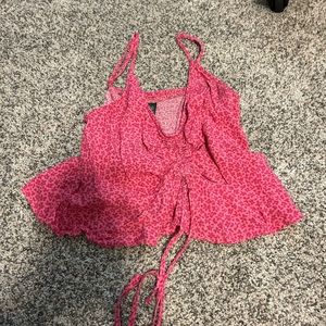 wild fable pink cheetah tank top